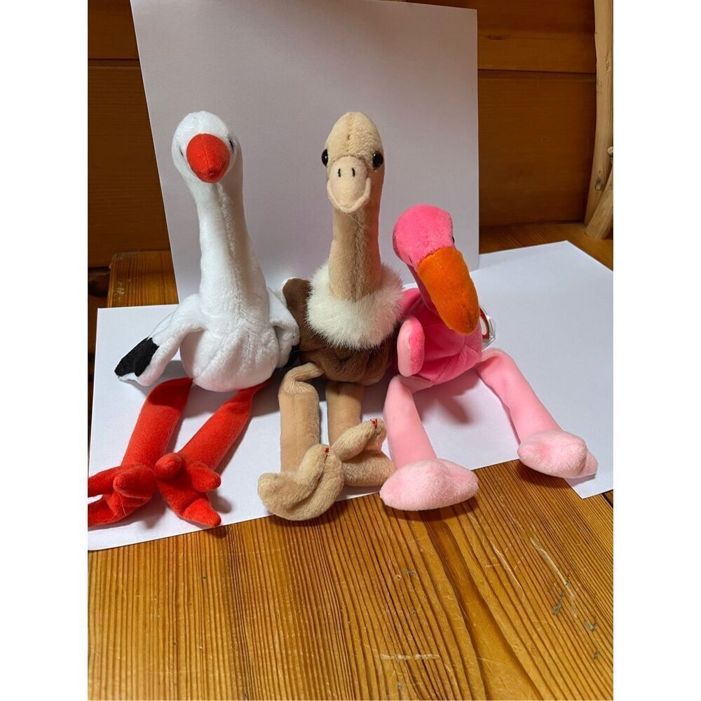 Stilts, Stretch, and Pinky Beanie Babies